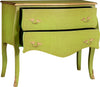 Biscottini-Consolle-in-legno-finitura-verde-smeraldo-anticata
