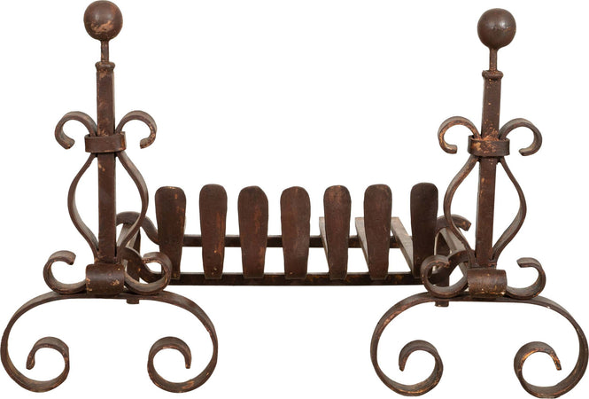 Biscottini-Coppia-di-alari-con-braciere-L70xPR50xH50-cm-in-ferro-battuto