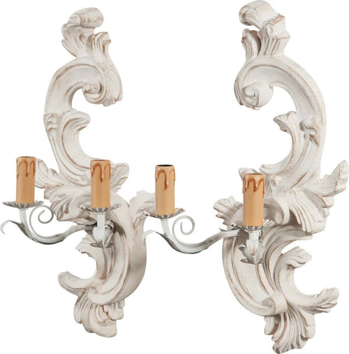 Biscottini-Coppia-di-Lampade-Applique-Shabby-in-legno-e-ferro-finitura-bianco-anticato-Made-In-Italy
