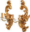 Biscottini-Coppia-di-Lampade-Applique-Shabby-in-legno-e-ferro-finitura-foglia-oro-anticato-Made-In-Italy