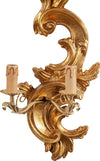 Biscottini-Coppia-di-Lampade-Applique-Shabby-in-legno-e-ferro-finitura-foglia-oro-anticato-Made-In-Italy