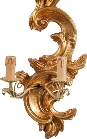 Biscottini-Coppia-di-Lampade-Applique-Shabby-in-legno-e-ferro-finitura-foglia-oro-anticato-Made-In-Italy