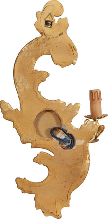 Biscottini-Coppia-di-Lampade-Applique-Shabby-in-legno-e-ferro-finitura-foglia-oro-anticato-Made-In-Italy