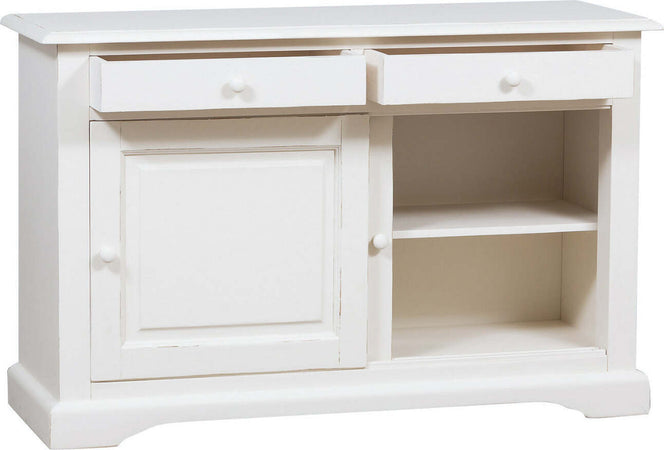 Biscottini-Credenza-Country-in-legno-massello-di-tiglio-finitura-bianca-anticata-L142xPR50xH90-cm.-Made-in-Italy