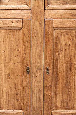 Biscottini-Credenza-Country-in-legno-massello-di-tiglio-finitura-naturale-L110xPR45xH103-cm.-Made-in-Italy