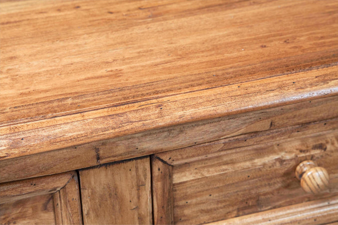 Biscottini-Credenza-Country-in-legno-massello-di-tiglio-finitura-naturale-L110xPR45xH103-cm.-Made-in-Italy