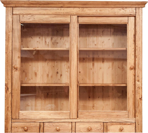 Biscottini-Credenza-Country-in-legno-massello-di-tiglio-finitura-naturale-L142xPR50xH225-cm.-Made-in-Italy