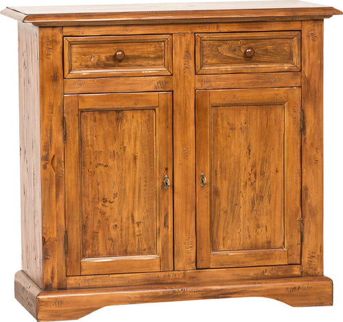 Biscottini-Credenza-Country-in-legno-massello-di-tiglio-finitura-noce-L110xPR45xH103-cm.-Made-in-Italy