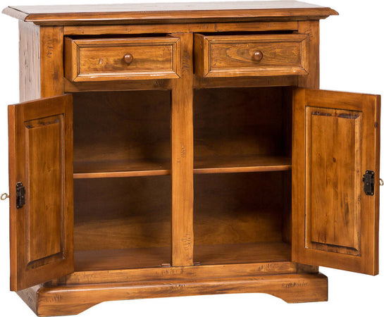 Biscottini-Credenza-Country-in-legno-massello-di-tiglio-finitura-noce-L110xPR45xH103-cm.-Made-in-Italy