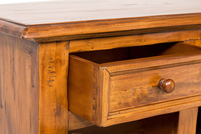 Biscottini-Credenza-Country-in-legno-massello-di-tiglio-finitura-noce-L110xPR45xH103-cm.-Made-in-Italy