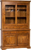Biscottini-Credenza-Country-in-legno-massello-di-tiglio-finitura-noce-L142xPR50xH225-cm.-Made-in-Italy