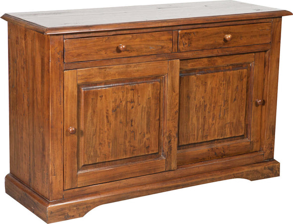 Biscottini-Credenza-Country-in-legno-massello-di-tiglio-finitura-noce-L142xPR50xH90-cm.-Made-in-Italy