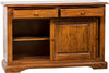 Biscottini-Credenza-Country-in-legno-massello-di-tiglio-finitura-noce-L142xPR50xH90-cm.-Made-in-Italy