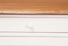 Biscottini-Credenza-Country-in-legno-massello-di-tiglio-struttura-bianca-anticata-piano-finitura-naturale-L142xPR50xH90-cm.-Made-in-Italy