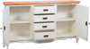 Biscottini-Credenza-Country-in-legno-massello-di-tiglio-struttura-bianca-anticata-piano-finitura-naturale-L160xPR42xH90-cm.-Made-in-Italy
