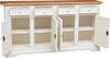 Biscottini-Credenza-Country-in-legno-massello-di-tiglio-struttura-bianca-anticata-top-finitura-naturale-L202xPR45xH103-cm.-Made-in-Italy