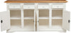 Biscottini-Credenza-Country-in-legno-massello-di-tiglio-struttura-bianca-anticata-top-finitura-naturale-L202xPR45xH103-cm.-Made-in-Italy