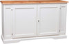 Biscottini-Credenza-Country-in-legno-massello-di-tiglio-struttura-bianca-piano-finitura-naturale-L180xPR58xH105-cm.-Made-in-Italy