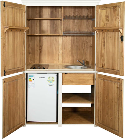 Biscottini-CREDENZA-CUCINA-IN-LEGNO-MASSELLO-DI-TIGLIO-FINITURA-BIANCA-ANTICATA-L130XPR60XH115-CM.-MADE-IN-ITALY
