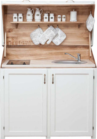 Biscottini-Credenza-cucina-in-legno-massello-di-tiglio-finitura-bianca-anticata-L130xPR60xH115-cm.-Made-in-Italy