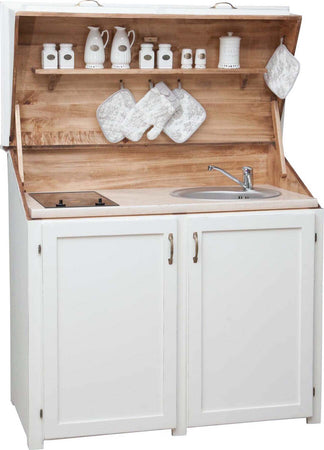 Biscottini-Credenza-cucina-in-legno-massello-di-tiglio-finitura-bianca-anticata-L130xPR60xH115-cm.-Made-in-Italy