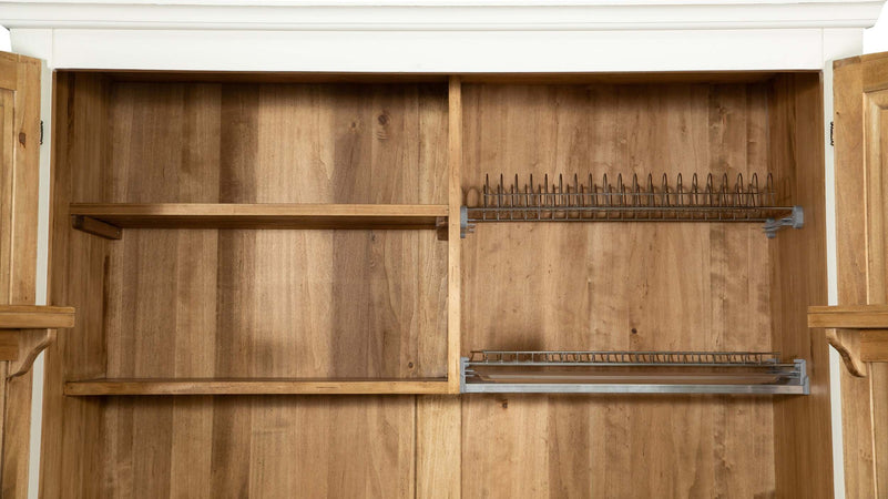 Biscottini-CREDENZA-CUCINA-IN-LEGNO-MASSELLO-DI-TIGLIO-FINITURA-BIANCA-ANTICATA-L130XPR60XH115-CM.-MADE-IN-ITALY