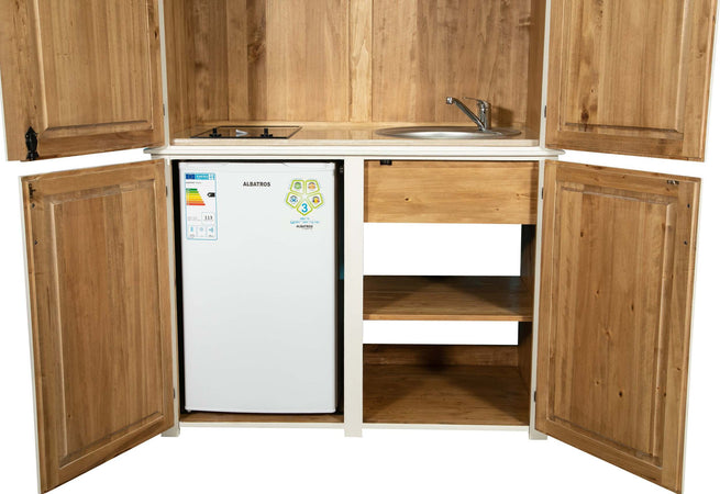 Biscottini-CREDENZA-CUCINA-IN-LEGNO-MASSELLO-DI-TIGLIO-FINITURA-BIANCA-ANTICATA-L130XPR60XH115-CM.-MADE-IN-ITALY
