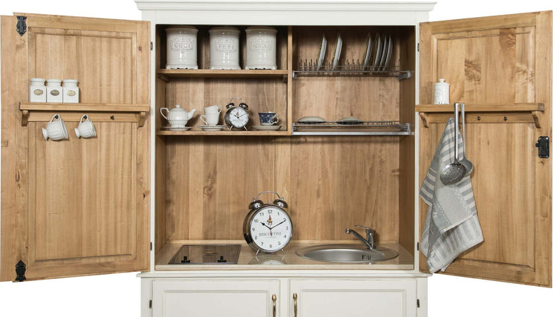 Biscottini-CREDENZA-CUCINA-IN-LEGNO-MASSELLO-DI-TIGLIO-FINITURA-BIANCA-ANTICATA-L130XPR60XH115-CM.-MADE-IN-ITALY