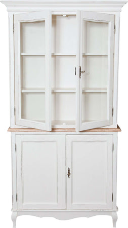 Biscottini-Credenza-in-legno-massello-di-tiglio-struttura-bianca-piano-finitura-naturale-L100xPR38xH200-cm.-Made-in-Italy