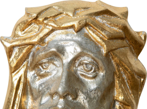 Biscottini-DECORO-DA-PARETE-VOLTO-CRISTO-FINITURA-ORO-E-ARGENTO-ANTICATO-MADE-IN-ITALY