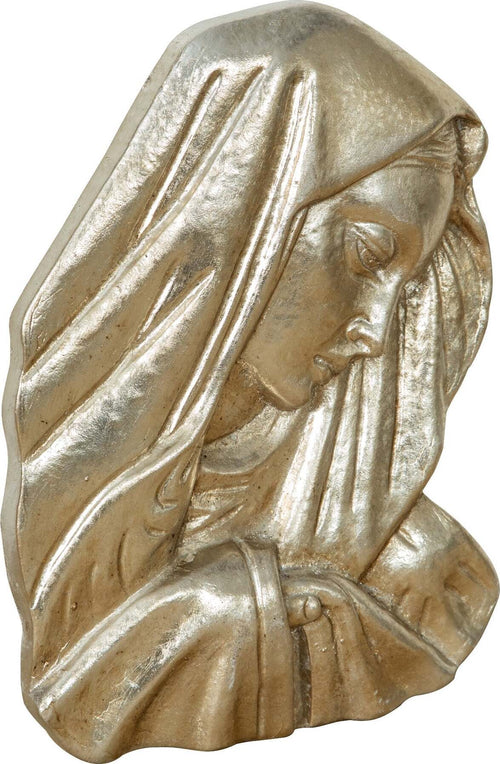 Biscottini-DECORO-DA-PARETE-VOLTO-MADONNA-FINITURA-ARGENTO-MADE-IN-ITALY