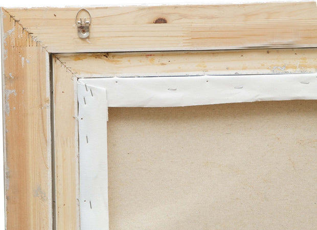 Biscottini-Dipinto-a-mano-olio-su-tela-con-cornice-in-legno-finitura-foglia-argento