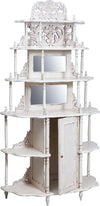 Biscottini-Etagere-in-legno-massello-di-mogano-finitura-bianca-anticata-100x39x190-cm