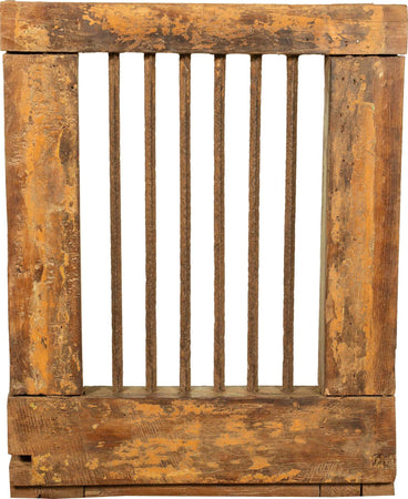 Biscottini-Finestra-finestrina-grata-in-legno-massello-e-in-ferro-antica-e-vecchia-medievale-con-telaio-da-interno-o-da-esterno