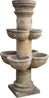 Biscottini-Fontana-con-8-Vasche-in-Pietra,-L90xPR90xH160-cm
