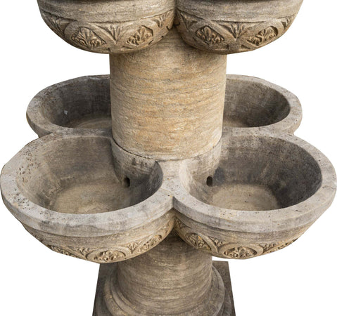 Biscottini-Fontana-con-8-Vasche-in-Pietra,-L90xPR90xH160-cm