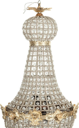 Biscottini-Lampadario-in-fusione-di-ottone-e-gemme-in-cristallo