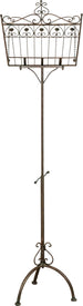 Biscottini-Leggio-da-terra-in-ferro-battuto-pieno-finitura-ruggine-anticata-L46xPR32xH139-cm
