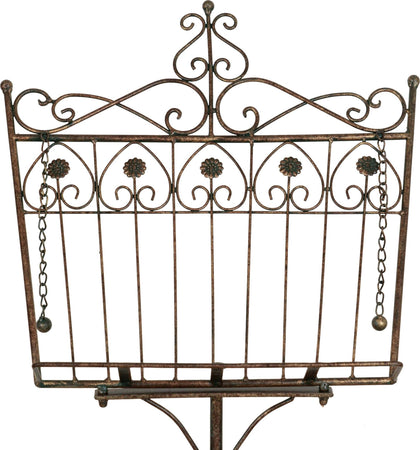 Biscottini-Leggio-da-terra-in-ferro-battuto-pieno-finitura-ruggine-anticata-L46xPR32xH139-cm