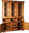 Biscottini-Libreria-Country-in-legno-massello-di-tiglio-finitura-noce-L172xPR50xH226-cm.-Made-in-Italy