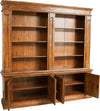 Biscottini-Libreria-Country-in-legno-massello-di-tiglio-finitura-noce-L230xPR47xH235-cm.-Made-in-Italy