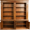 Biscottini-Libreria-Country-in-legno-massello-di-tiglio-finitura-noce-L230xPR47xH235-cm.-Made-in-Italy