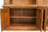 Biscottini-Libreria-Country-in-legno-massello-di-tiglio-finitura-noce-L230xPR47xH235-cm.-Made-in-Italy