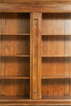Biscottini-Libreria-Country-in-legno-massello-di-tiglio-finitura-noce-L230xPR47xH235-cm.-Made-in-Italy