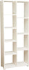 Biscottini-Libreria-in-legno-massello-di-tiglio-finitura-bianca-anticata-L82xPR36xH201-cm.-Made-in-Italy