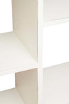 Biscottini-Libreria-in-legno-massello-di-tiglio-finitura-bianca-anticata-L82xPR36xH201-cm.-Made-in-Italy