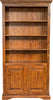 Biscottini-Libreria-in-legno-massello-di-tiglio-finitura-noce-L108xPR38xH211-cm.-Made-in-Italy