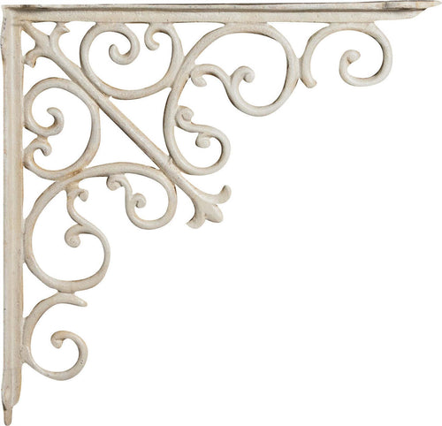 Biscottini-Mensola-a-muro-in-ghisa-L39xP5xH39-cm-finitura-bianca-anticata