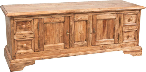 Biscottini-Mobile-porta-tv-Country-in-legno-massello-di-tiglio-finitura-naturale-Made-in-Italy