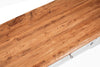 Biscottini-Mobile-porta-tv-Country-in-legno-massello-di-tiglio-struttura-bianca-anticata-piano-finitura-naturale-Made-in-Italy